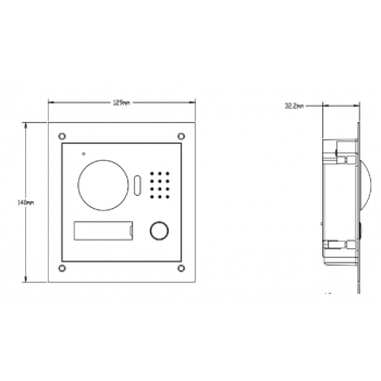 PANEL ZEWNĘTRZNY 2-PRZEWODOWY DAHUA VTO2000A-2 12VDC